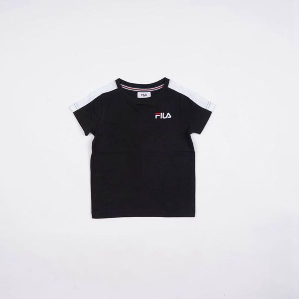 Camisetas Manga Corta Fila Niños Negras - Caleb - España 903478YLF